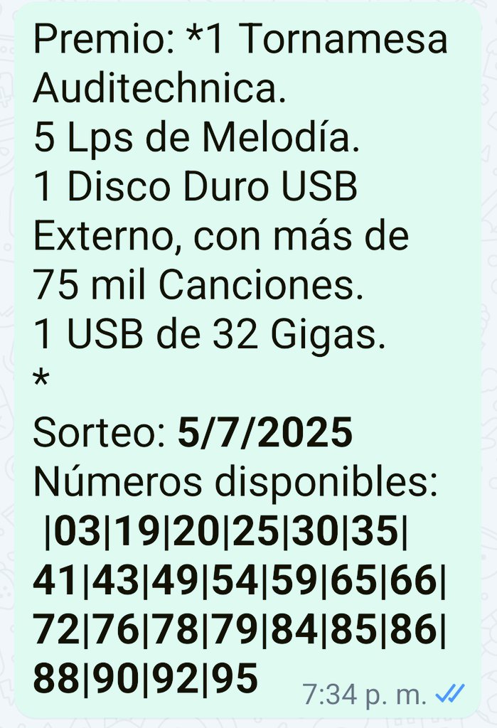 bembecuyabro's tweet photo. Los números que van quedando de la Rifa Salsera Relámpago. Juega este Sábado 5 de Julio. Solo 20 mil pesitos. https://t.co/Tp2cn5TWaA