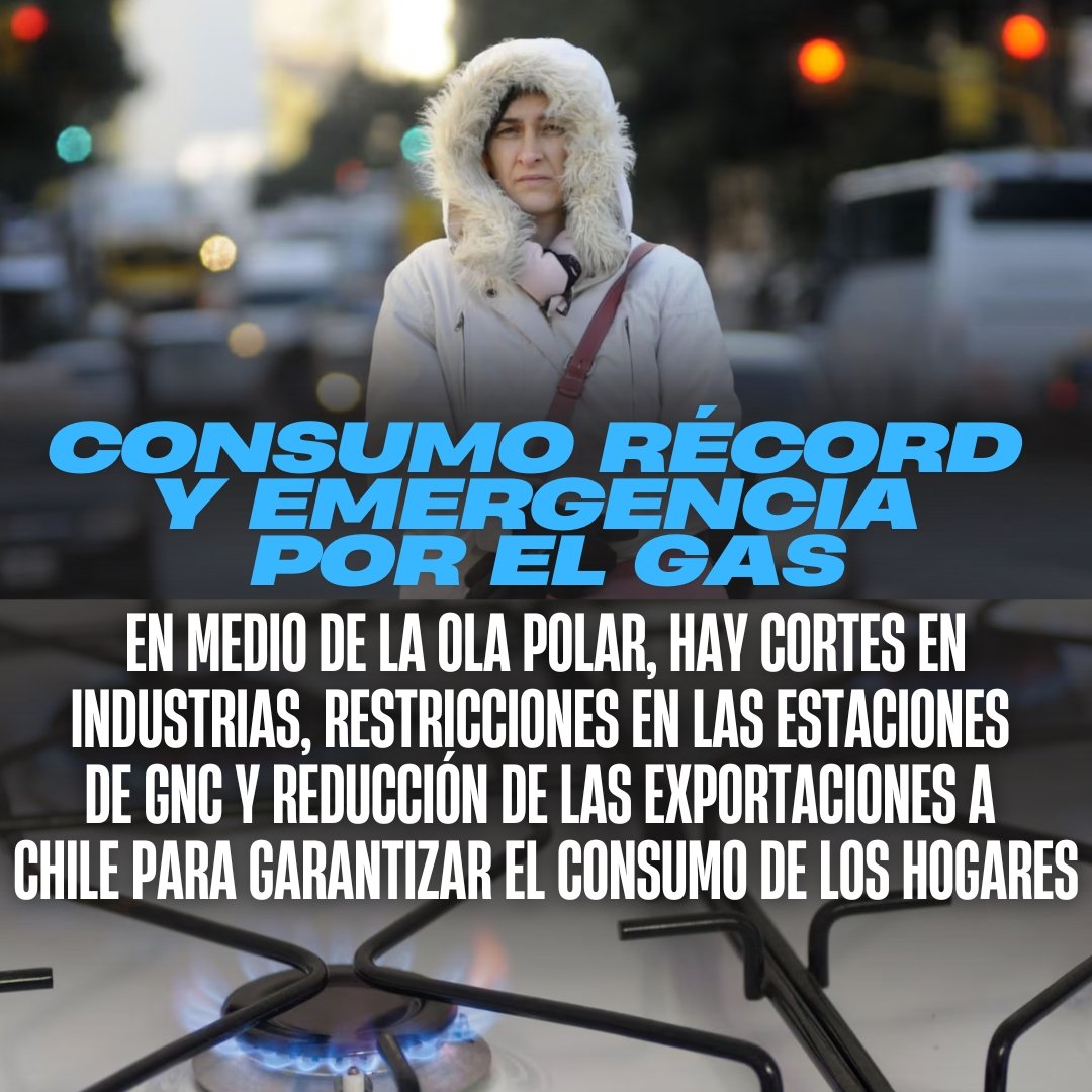 El consumo residencial de gas llegó a niveles récord y la capacidad del suministro quedó desbordada. Por eso, el Enargas tomó estas medidas de urgencia que empezaron este miércoles a las 14 y durarían hasta este jueves a las 14, aunque las restricciones podrían extenderse