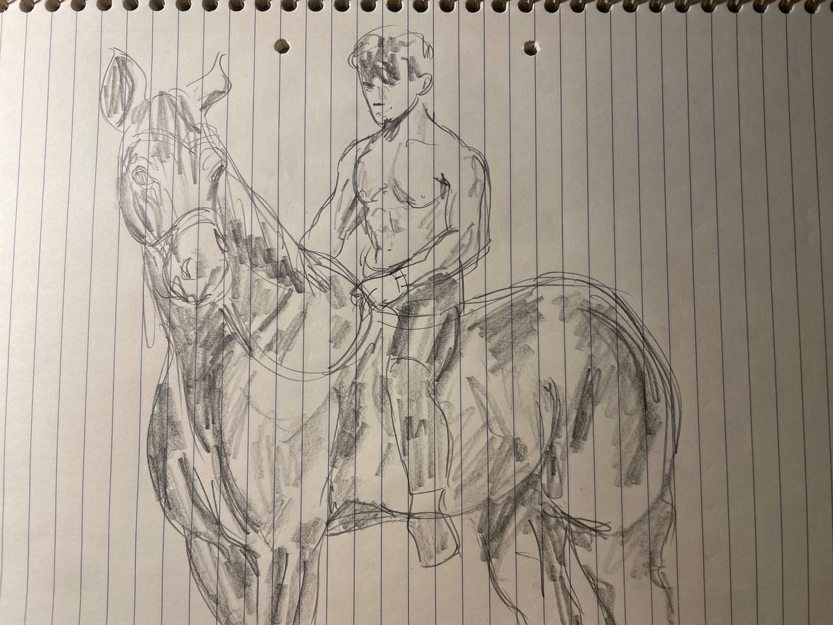 rmnjn_n's tweet image. lazy horse