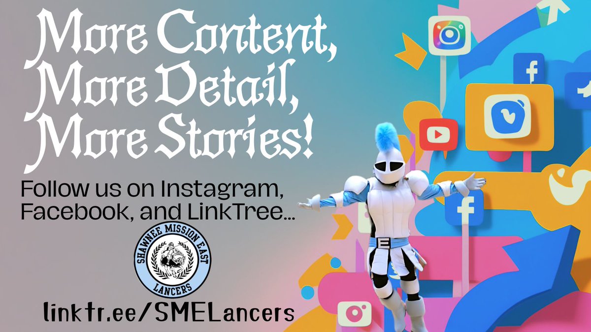 SMEastLancers's tweet image. Follow us on Instagram, Facebook, and LinkTree to stay up to date on all things #LancerNation! And visit us on our sites smeast.smsd.org and smelancers.com or linktr.ee/SMELancers