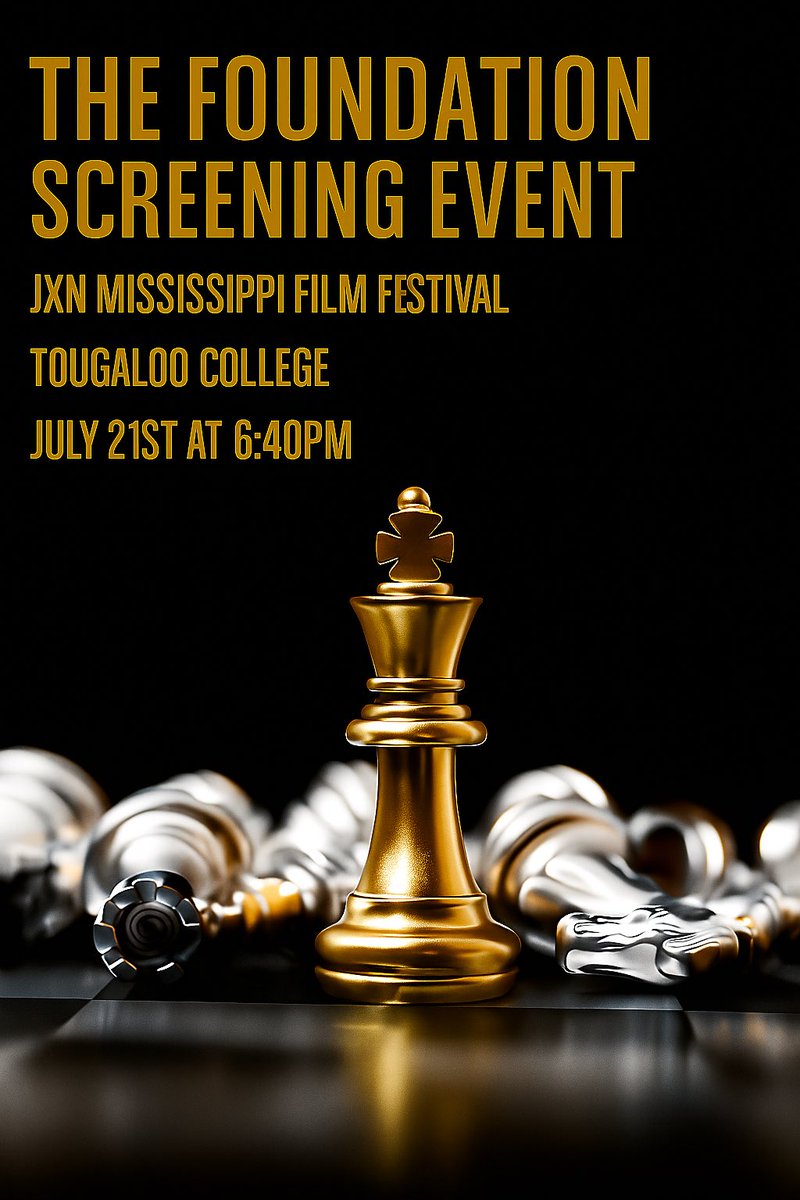 DarrellReeseJr's tweet photo. 🎬 My short film “The Foundation”  is hitting the big screen!

We’re proud to announce that our short film The Foundation will be screening at the JXN Mississippi Film Festival 🎥 @FoundationMov_ #Jxnfilmfestival 

📍 Tougaloo College
🗓 July 21st at 6:40PM https://t.co/6ulVylGOeq