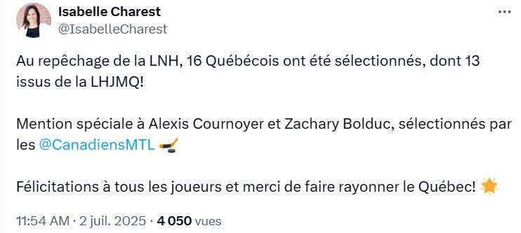 L’équipe de <a href="/francoislegault/">François Legault</a> qui retweet un tweet loufoque de sa ministre des sports qui semble connaître le hockey moins que moi 🤦🏽‍♂️🤦🏽‍♂️!

Ça sent la fin de régime à plein nez 👃!