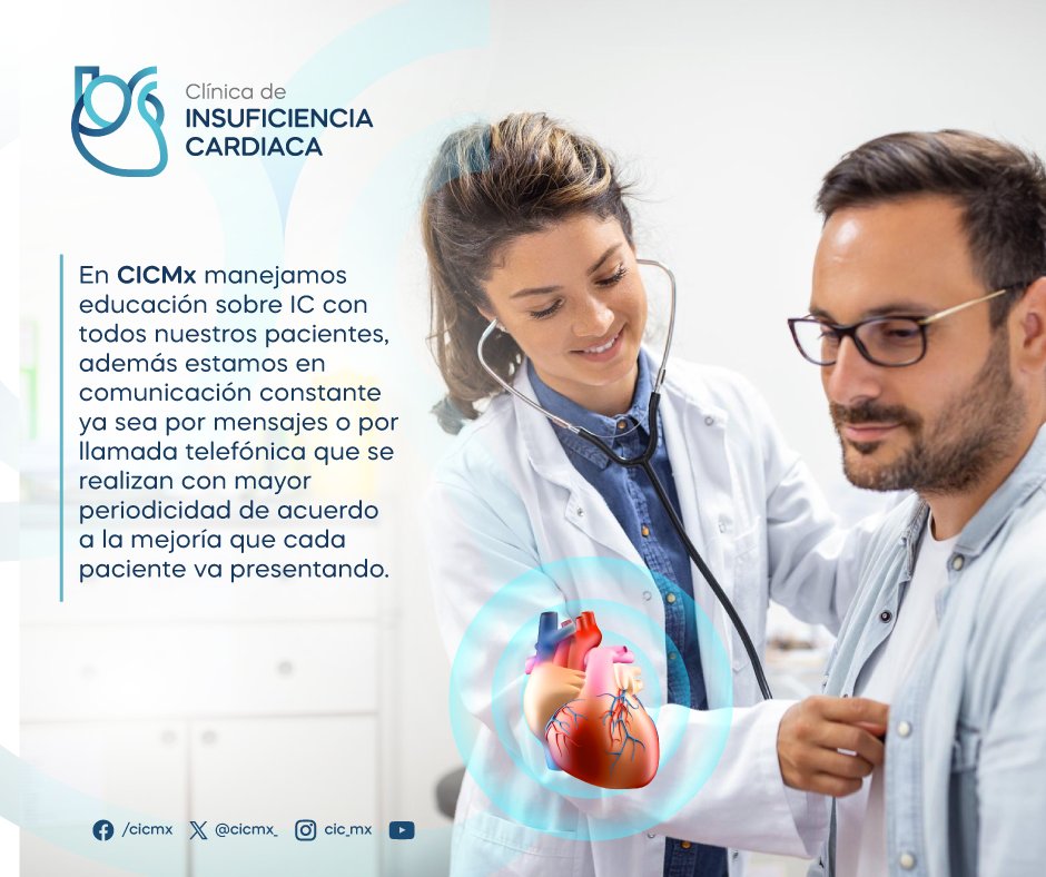 En #CIC manejamos educación sobre Insuficiencia Cardíaca con todos nuestros pacientes para ayudarlos a tener calidad de vida y llevar un mejor control de los síntomas.
👉¿Necesitas una valoración médica?
☎ 33 3621 0808
📱 WhatsApp 3316031390