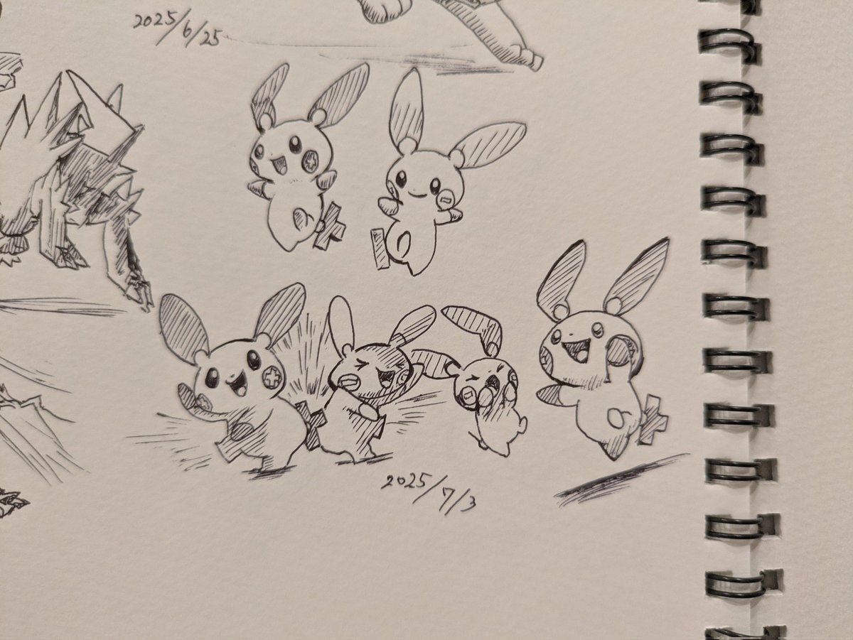 プラスル マイナン トレーナーのふたごちゃん達が使ってくるイメージ ポケカでも一緒に描かれることも かわいいよね カキカキ。 