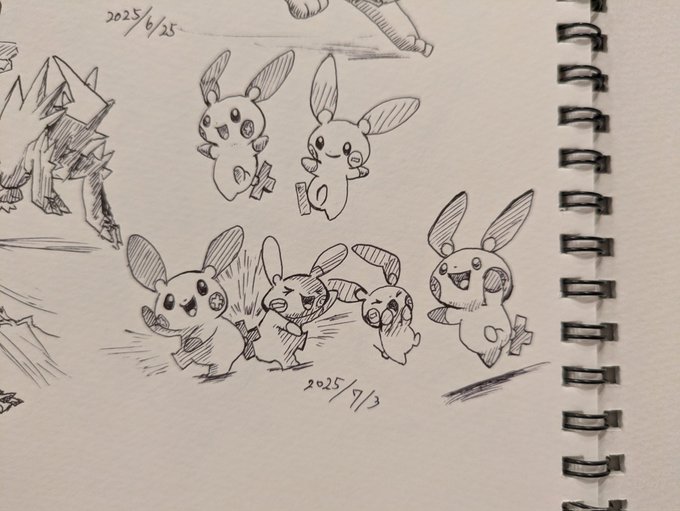 プラスル マイナン トレーナーのふたごちゃん達が使ってくるイメージ ポケカでも一緒に描かれることも かわいいよね カキカキ。 