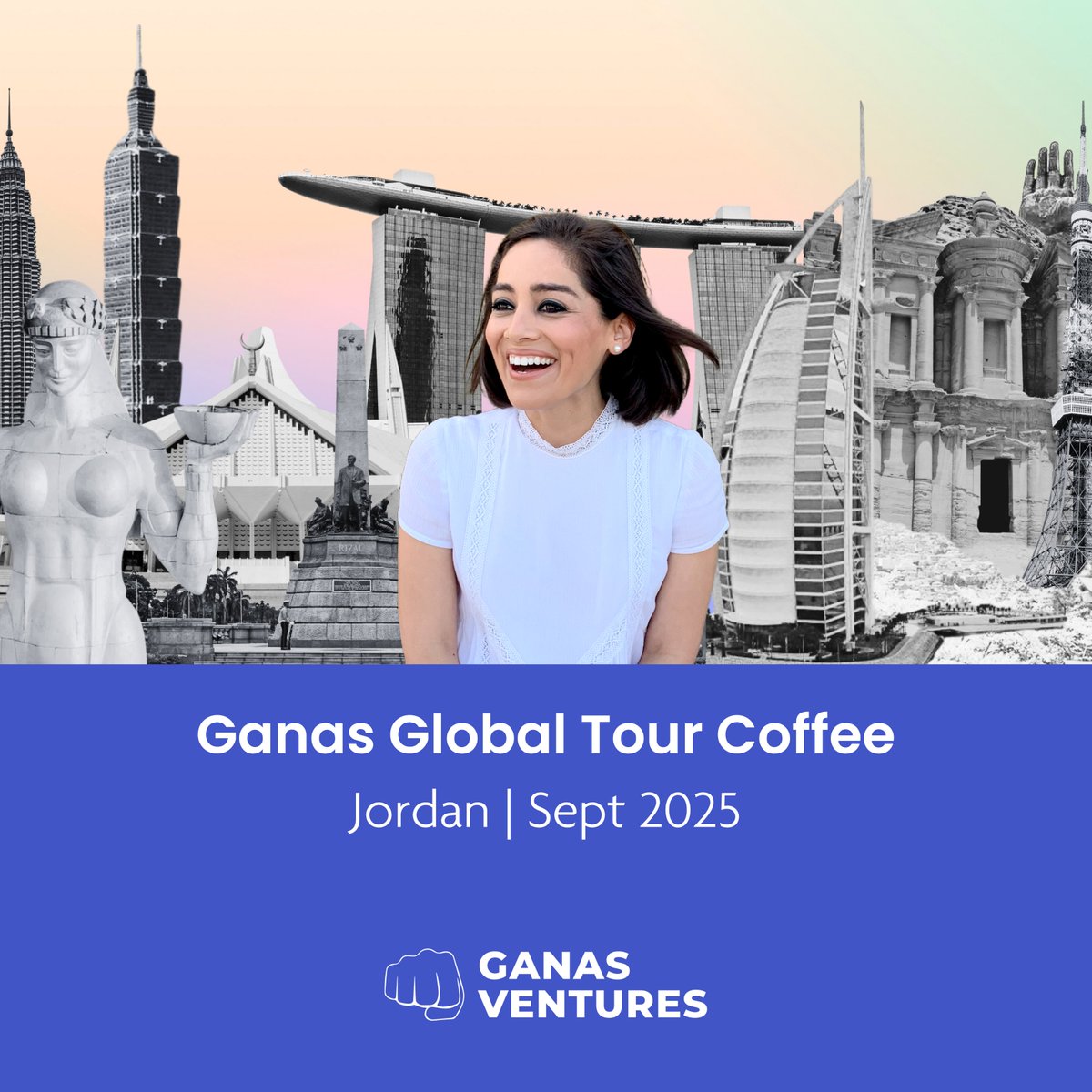 🇯🇴 Amman founders, funders, friends: <a href="/ganasvc/">Ganas Ventures</a> and I are hosting a Ganas Global Tour event on Sept 24th. Join us in person! 

👉🏽 RSVP: lu.ma/rtbirz18

📰 Learn more about the tour→ lolitataub.medium.com/ganas-global-t…