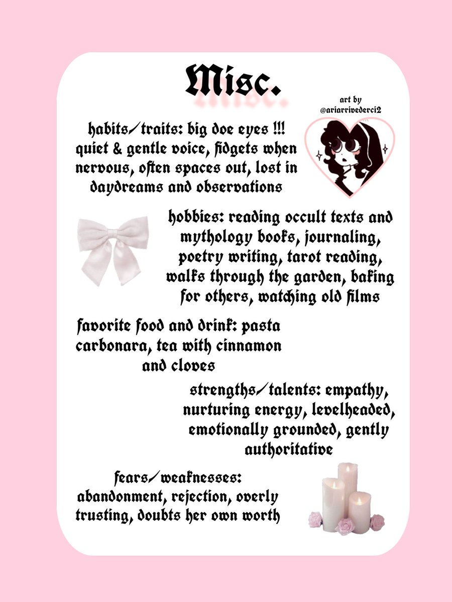 secondosfemme's tweet image. 🐑 sister madeleine 🐑
behold!!! a newly updated character sheet on my oc :3 i've changed a few things about her, added her backstory and some insight on her relationship with secondo