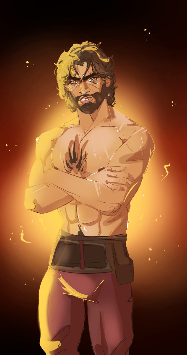IneffInadequate's tweet image. Doodle request number one: Ravine Jayce back at the forge