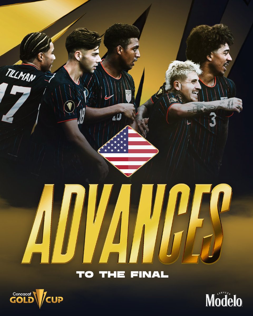 GoldCup's tweet photo. The Stars and Stripes are headed to the final! 🇺🇸

Presented by @modelousa https://t.co/wnxGSnaM6v