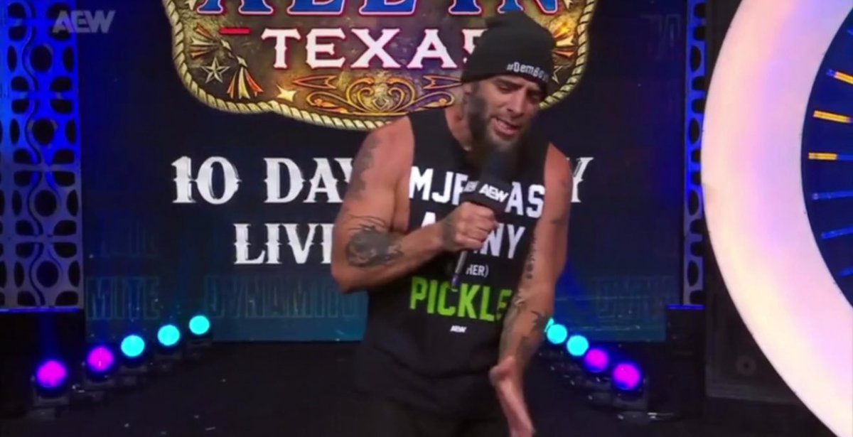 #AEW300 MJF pickle shirt lol