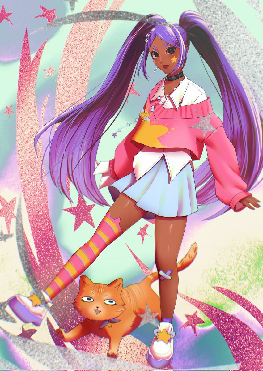 _lackoflogic's tweet image. character belongs to Moa-Match on art fight