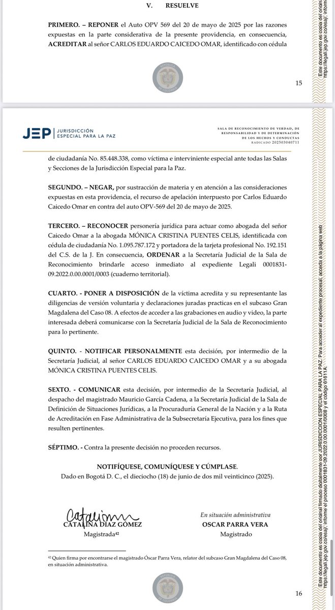 Durante más de dos décadas he sufrido una persecución sistemática que dejado cicatrices imborrables en mi vida pública y personal.

Calumnias, procesos judiciales sin fundamento y privación injusta de la libertad por años, montajes criminales y amenazas constantes por haber