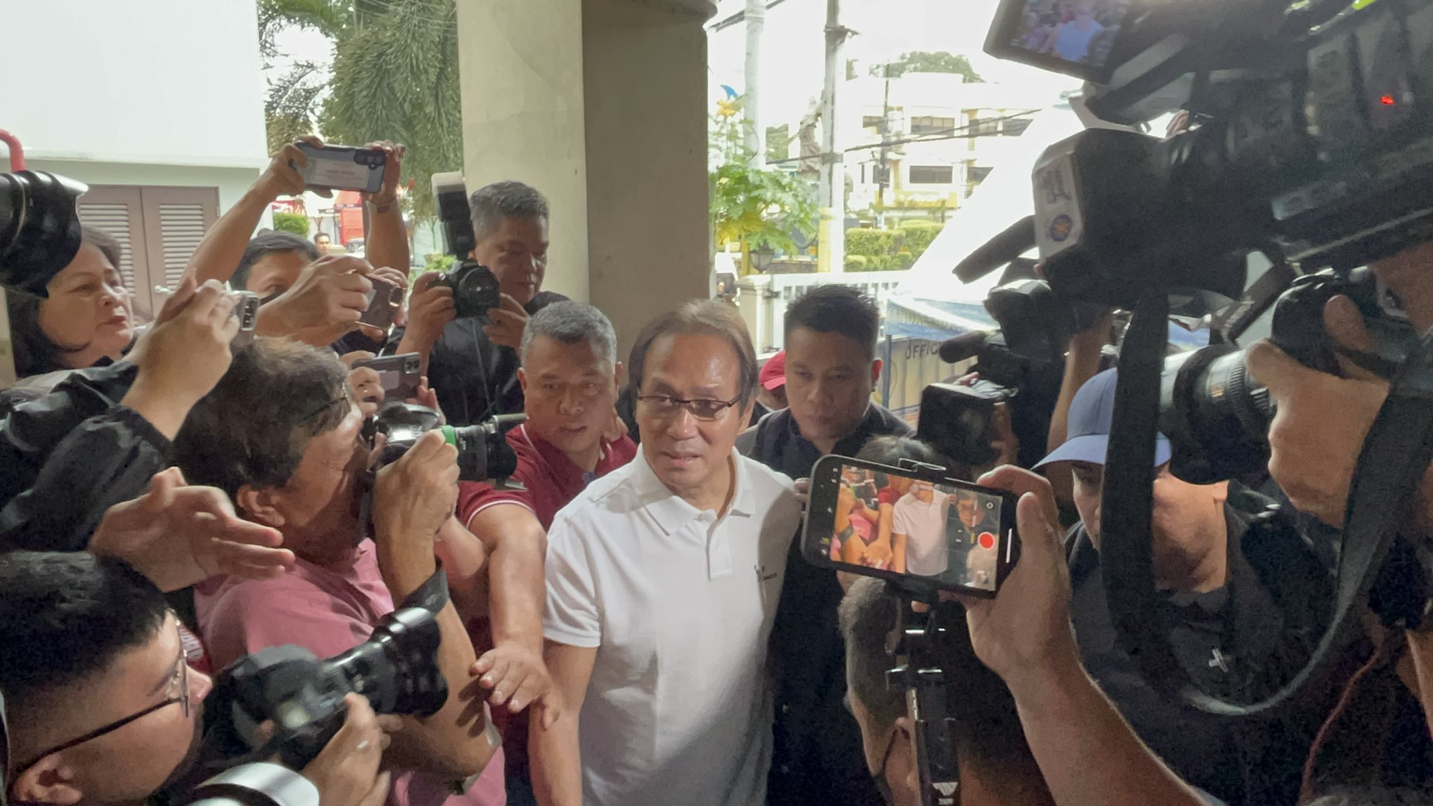 Jane Bautista on X: "Charlie “Atong” Ang arrives at the Mandaluyong City Prosecutor's Office to file a complaint-affidavit against Julie Patidongan, one of the accused in the missing sabungeros case, and a