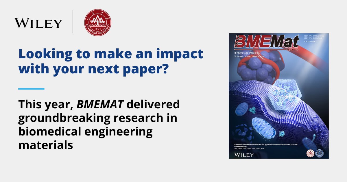 Thank you to all our Authors, Editors, Reviewers, and other contributors of BMEMat for your continued support! 
We’re pleased to announce our first Journal Impact Factor of 15.5. There has never been a better time to submit your work to us, find out more: bit.ly/BMM2_Metrics