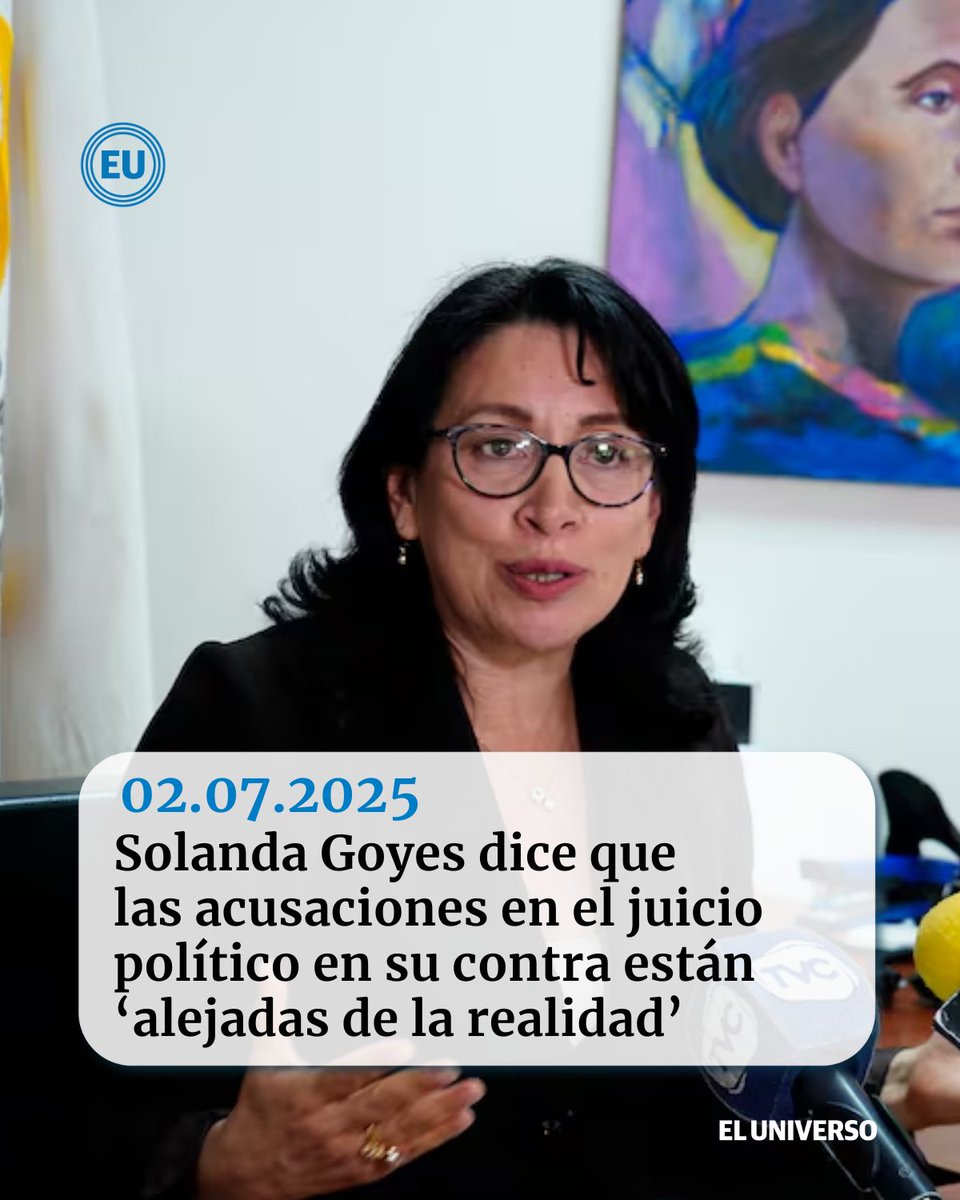 #SolandaGoyes, vocal de la Judicatura, dice que las acusaciones en el juicio político en su contra están ‘alejadas de la realidad’ ow.ly/TJxy50Wk78U