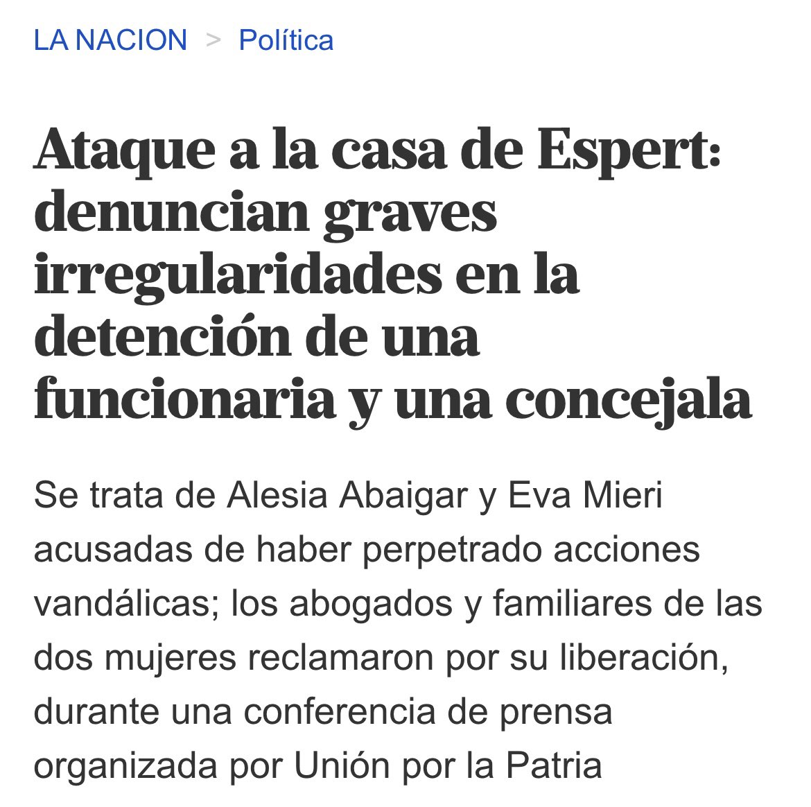 Expresamos nuestra profunda preocupación ante hechos que vulneran el Estado de Derecho. Se allanaron domicilios particulares y el edificio municipal de Quilmes. En ese contexto, fue detenida e incomunicada <a href="/evamieri/">Eva Mieri</a>, presidenta del bloque de concejales de UxP.

La causa es la