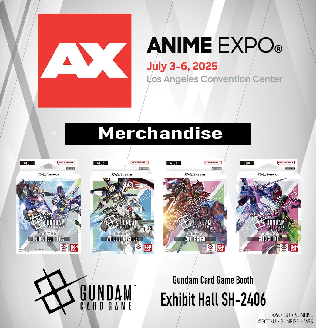 Anime Expo 2025] Starter Decks [ST01 - 04] can be purchased at
