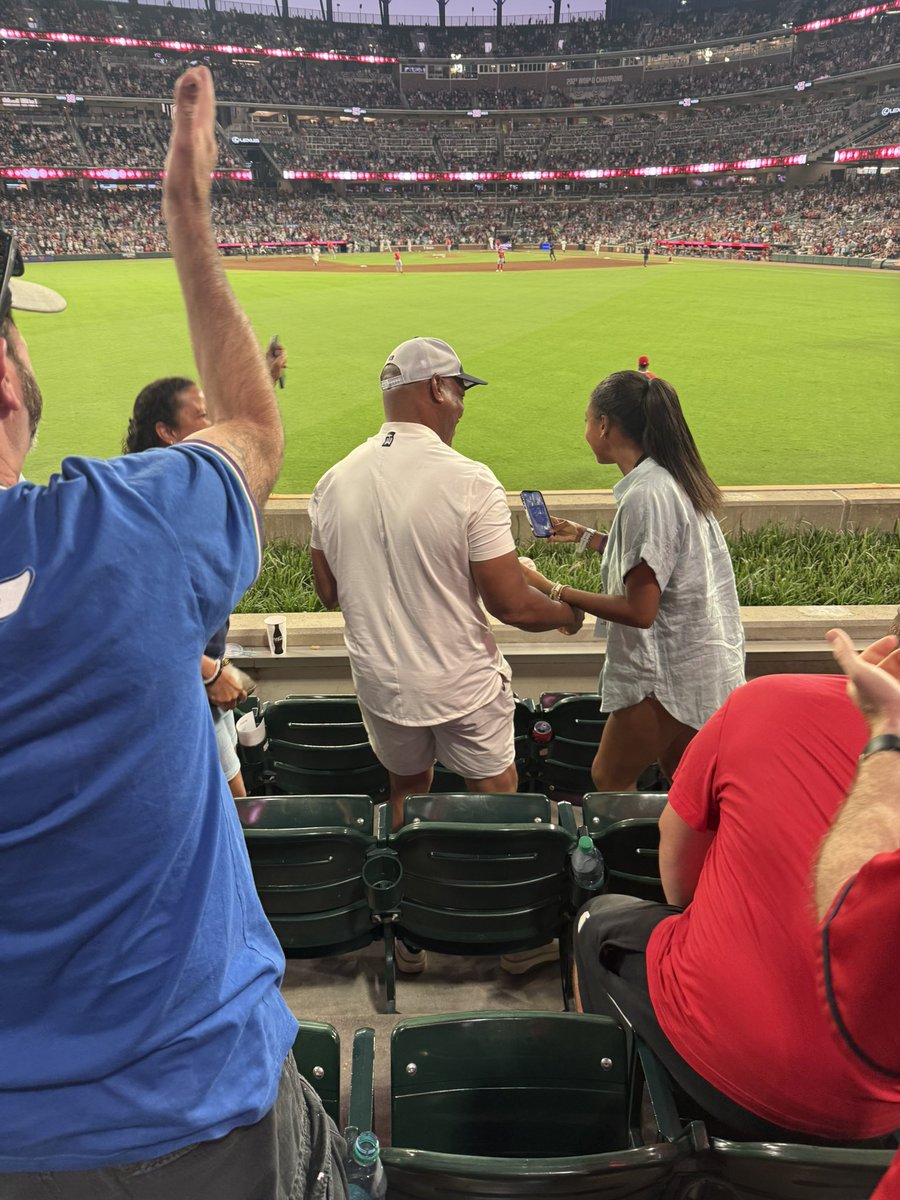 Took a picture with former <a href="/Braves/">Atlanta Braves</a> catcher <a href="/DaleMurphy3/">Dale Murphy</a> before the game and was three rows from current catcher Sean Murphy’s go ahead home run.