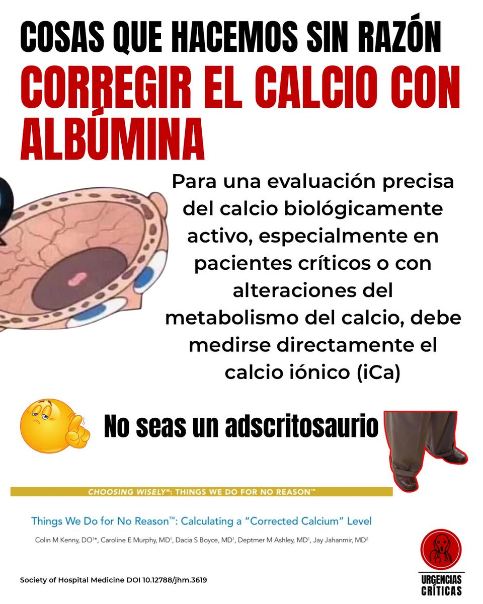 Cosas que hacemos sin razón: corregir el calcio con albumina