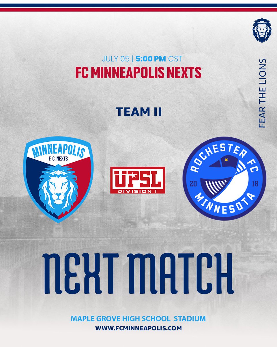 FC Minneapolis (@fcminneapolis) on Twitter photo ๐ Holiday Weekend Soccer Alert! โฝ๏ธ
This ๐๐๐ญ๐ฎ๐ซ๐๐๐ฒ, ๐๐ฎ๐ฅ๐ฒ ๐๐ญ๐ก ๐๐ญ ๐:๐๐ ๐๐, celebrate the spirit of independence with a thrilling match between ๐
๐ ๐๐ข๐ง๐ง๐๐๐ฉ๐จ๐ฅ๐ข๐ฌ ๐๐ and ๐๐จ๐๐ก๐๐ฌ๐ญ๐๐ซ ๐
๐ ๐๐ at ๐๐ซ๐ข๐ฆ๐ฌ๐จ๐ง ๐๐ญ๐๐๐ข๐ฎ๐ฆ ๐ข๐ง ๐๐๐ฉ๐ฅ๐ ๐ Holiday Weekend Soccer Alert! โฝ๏ธ
This ๐๐๐ญ๐ฎ๐ซ๐๐๐ฒ, ๐๐ฎ๐ฅ๐ฒ ๐๐ญ๐ก ๐๐ญ ๐:๐๐ ๐๐, celebrate the spirit of independence with a thrilling match between ๐
๐ ๐๐ข๐ง๐ง๐๐๐ฉ๐จ๐ฅ๐ข๐ฌ ๐๐ and ๐๐จ๐๐ก๐๐ฌ๐ญ๐๐ซ ๐
๐ ๐๐ at ๐๐ซ๐ข๐ฆ๐ฌ๐จ๐ง ๐๐ญ๐๐๐ข๐ฎ๐ฆ ๐ข๐ง ๐๐๐ฉ๐ฅ๐