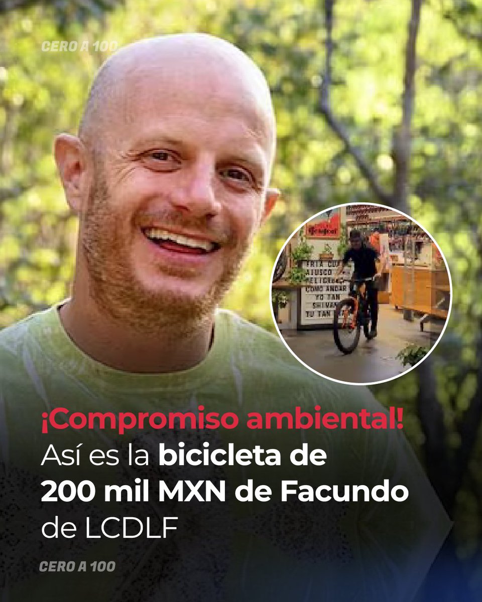 deceroa100mx's tweet image. ¡Subido a la movilidad sostenible! 💪🏻🌎
✨ Facundo Gómez, participante de La Casa de los Famosos 3, es un apasionado del ciclismo de montaña y practica esta actividad con frecuencia. Tal es su fanatismo que, hace un tiempo, adquirió una bicicleta de lujo valuada en 270 mil pesos,…