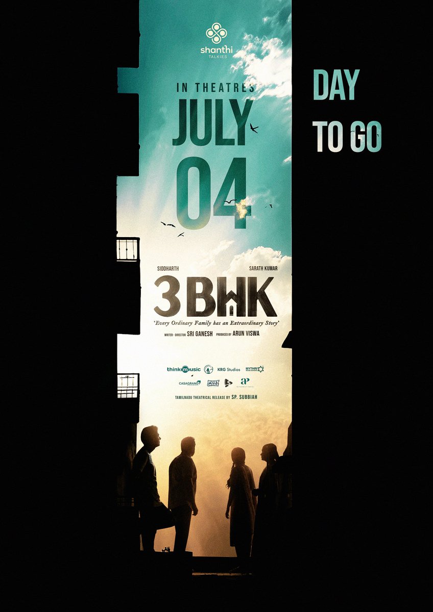 Shanthi Talkies (@shanthitalkies) on Twitter photo #3BHK is yours from tomorrow🏡
A home is waiting… and so are the emotions.
#3BHKfromJULY4 #3BHKTamil #3BHKTelugu
#Siddharth <a href="/realsarathkumar/">R Sarath Kumar</a> <a href="/sri_sriganesh89/">Sri Ganesh</a> #Devayani <a href="/RaghunathMeetha/">Meetha Raghunath</a> <a href="/Chaithra_Achar_/">Chaithra Achar</a> <a href="/iYogiBabu/">Yogi Babu</a> <a href="/iamarunviswa/">arun Viswa</a> <a href="/dineshkrishnanb/">Dinesh krishnan DOP</a> #JithinStanislaus <a href="/amritramnath23/">Amrit Ramnath</a> #3BHK is yours from tomorrow🏡
A home is waiting… and so are the emotions.
#3BHKfromJULY4 #3BHKTamil #3BHKTelugu
#Siddharth <a href="/realsarathkumar/">R Sarath Kumar</a> <a href="/sri_sriganesh89/">Sri Ganesh</a> #Devayani <a href="/RaghunathMeetha/">Meetha Raghunath</a> <a href="/Chaithra_Achar_/">Chaithra Achar</a> <a href="/iYogiBabu/">Yogi Babu</a> <a href="/iamarunviswa/">arun Viswa</a> <a href="/dineshkrishnanb/">Dinesh krishnan DOP</a> #JithinStanislaus <a href="/amritramnath23/">Amrit Ramnath</a>