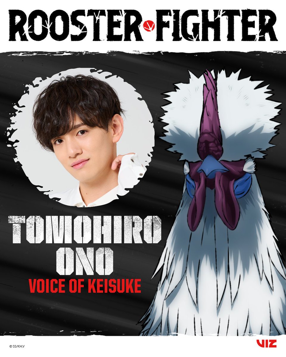 RoosterFighter_'s tweet image. Announcing Tomohiro Ono as the voice of Keisuke! You might remember him as Chiharu Tsukioka in Haikyu!! We're crowing with excitement 🐓
Keisuke is Keiji's younger & immensely powerful brother! The #RoosterFighter anime is cluckin' coming 🐔
@shu_sakuratani @VIZMedia…