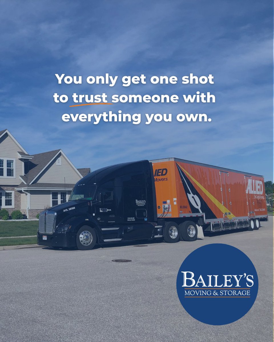 baileysmoving's tweet image. .
You can’t fake 70+ years of showing up
Experience is earned, one move at a time

Since 1952, Bailey’s has been the calm in the chaos, the pros who show up when it matters most

 Let's build your Move Plan: baileysallied.com

 #MovingExperts #RelocationDoneRight #Trusted