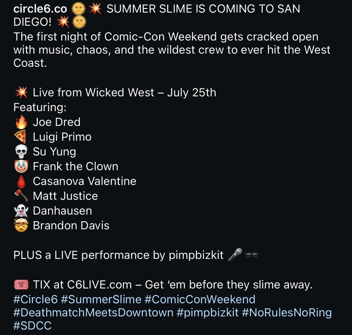 JoshRedding4's tweet photo. @SD_Comic_Con @Circle6_co They released more details &amp; who else is appearing! https://t.co/jtQidvdOv2