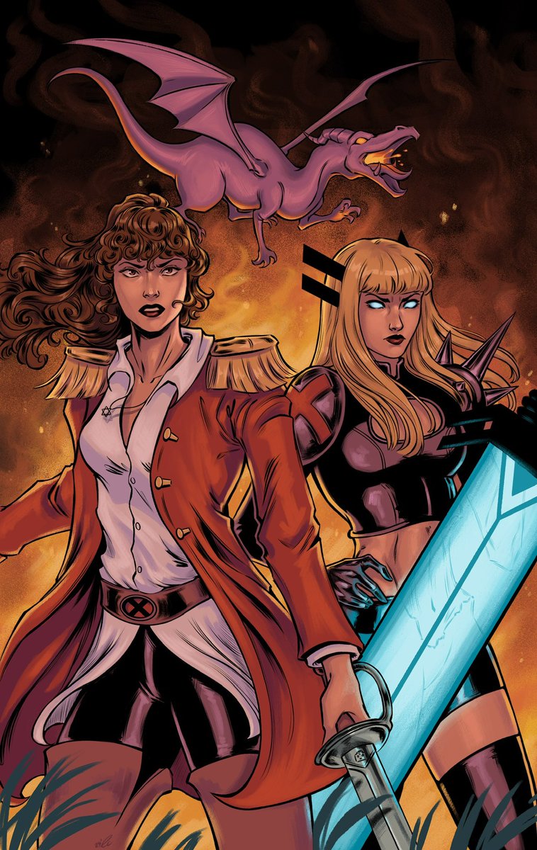 tccartt's tweet image. A piece I’ve been hesitating to post for over a month, but here we are 🙂‍↕️
#Magik #KittyPryde #Lockheed #Katyana