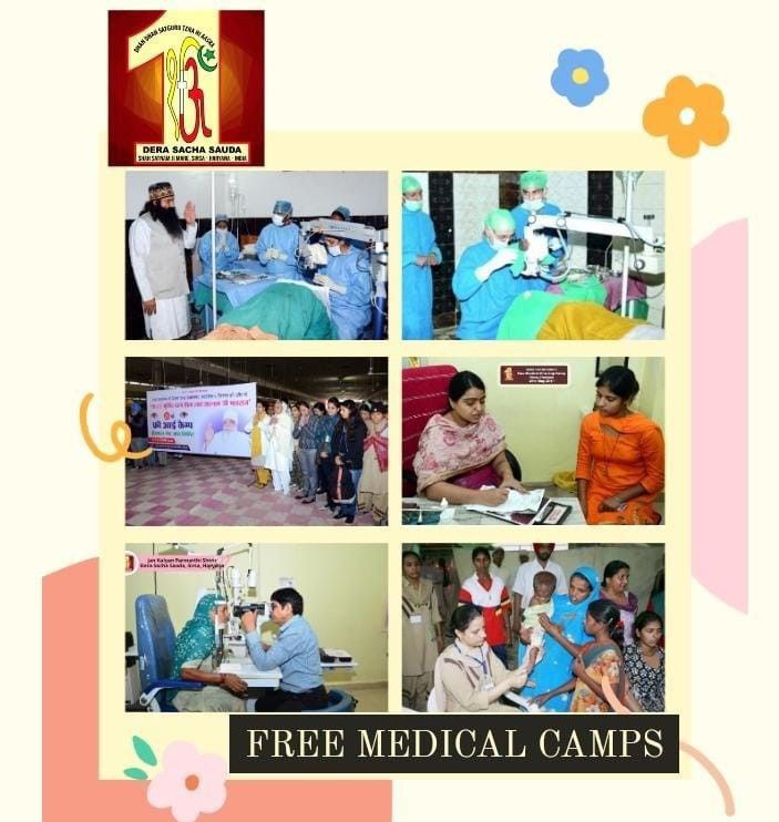 ParveenHanda7's tweet photo. With the aim of ensuring a healthy life for all, #FreeMedicalCamp is organized every month at Dera Sacha Sauda under the inspiration of Saint MSG. In this camp, free medical aid is provided to the needy without any discrimination. https://t.co/0eqE4h5r92