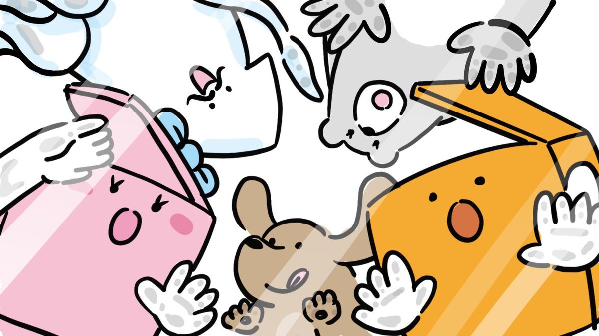 みなさんご一緒にっ！！！ ／ 🦑お ＼ ／ 📦は ＼ ／ 🌞よ ＼ ／ 🎀う ＼