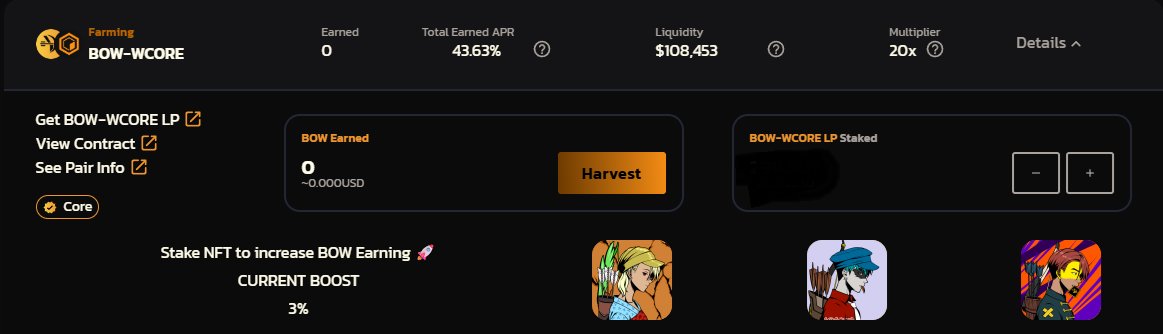 archerswapcore's tweet image. Are you stacking during this #DeFiSummer on archerswap.finance/farms on @Coredao_Org? Or you are fading?

$CORE was pumped last year at $4.1+
$BOW was pumped last year same timing at $0.381+

Are you ready the next rally?