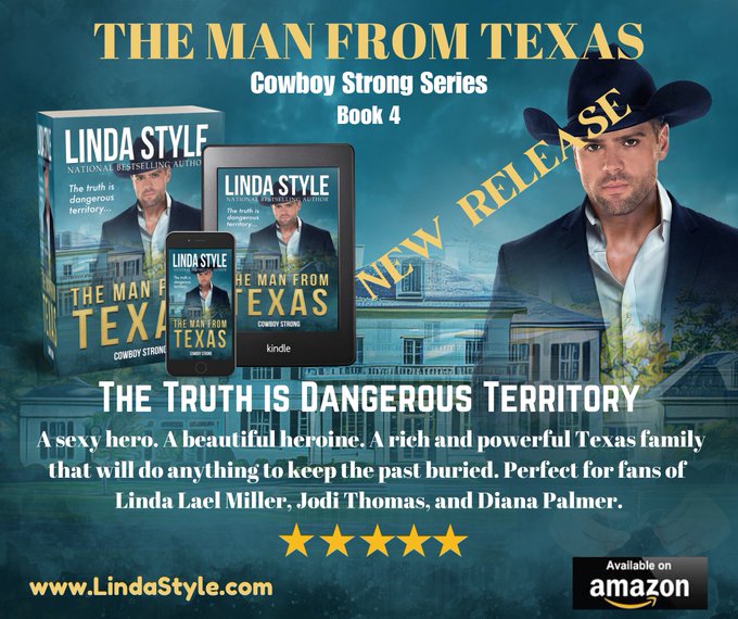 THE MAN FROM TEXAS. #4 in Cowboy Strong series. A sexy hero, a beautiful heroine. A rich and powerful Texas family will do anything to keep their secrets buried. That means trouble in Texas.  "A wonderful love story."  #bookboost #mustread #IARTG #BYNR amzn.to/4hsUpNv