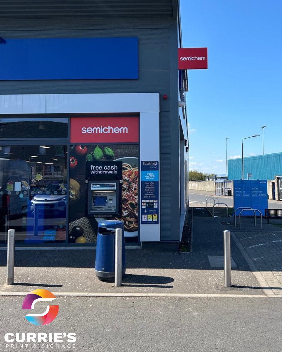 curries_print's tweet image. Semichem projecting sign with printed window graphics for Scotmid Boness. 

Phone - 01506 854033
Email - sales@curriesprint.co.uk 
Visit - 81A East Main Street Broxburn 

#semichem #sign #signwriter #signwriting #signdesign #printexpert #signbusiness #externalsignage