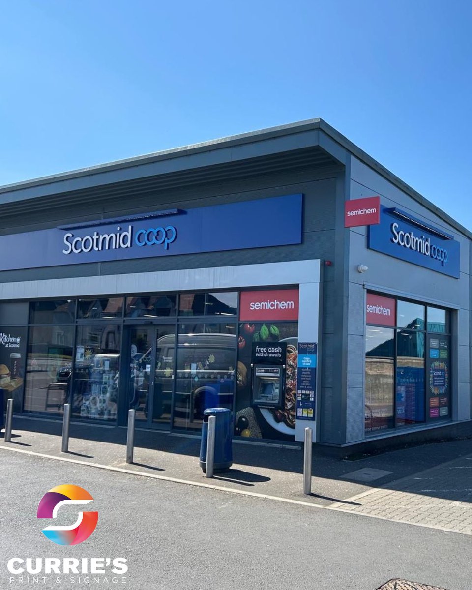 curries_print's tweet image. Semichem projecting sign with printed window graphics for Scotmid Boness. 

Phone - 01506 854033
Email - sales@curriesprint.co.uk 
Visit - 81A East Main Street Broxburn 

#semichem #sign #signwriter #signwriting #signdesign #printexpert #signbusiness #externalsignage
