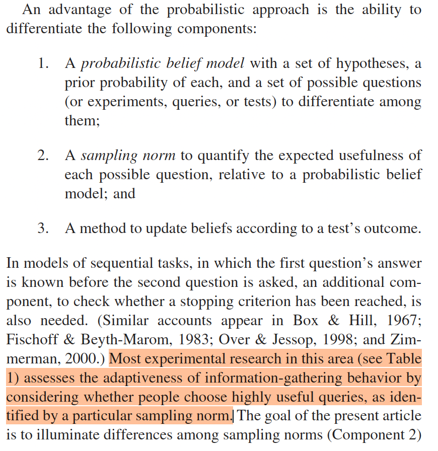 How should one evaluate the usefulness of a question (or test or experiment) e.g. for medical diagnosis? 

✅ Information gain, KL Distance, Probability Gain, Impact 
⛔️Bayesian Diagnosticity [=Max(LR)]

Niche, but cc: <a href="/CoryRohlfsen/">Cory Rohlfsen</a> <a href="/shuhanhemd/">Dr. Shuhan He 🫀🫁</a>