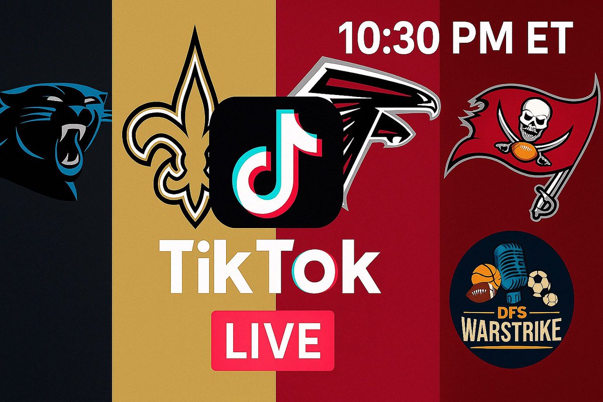 DFSWarstrike's tweet image. Breaking down the NFC South come say hi!
TikTok: tiktok.com/@dfswarstrike9…