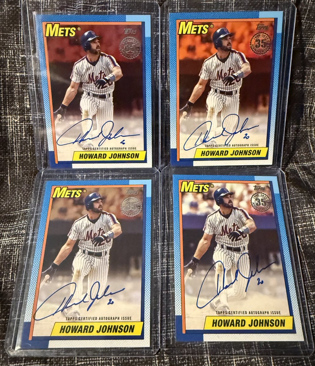 SpecialKLevy's tweet image. Perfect time to post. @20Hojo 2025 @Topps Series ✌🏼Red /5,
Orange /25, Gold /50
& Base @Mets #lgm