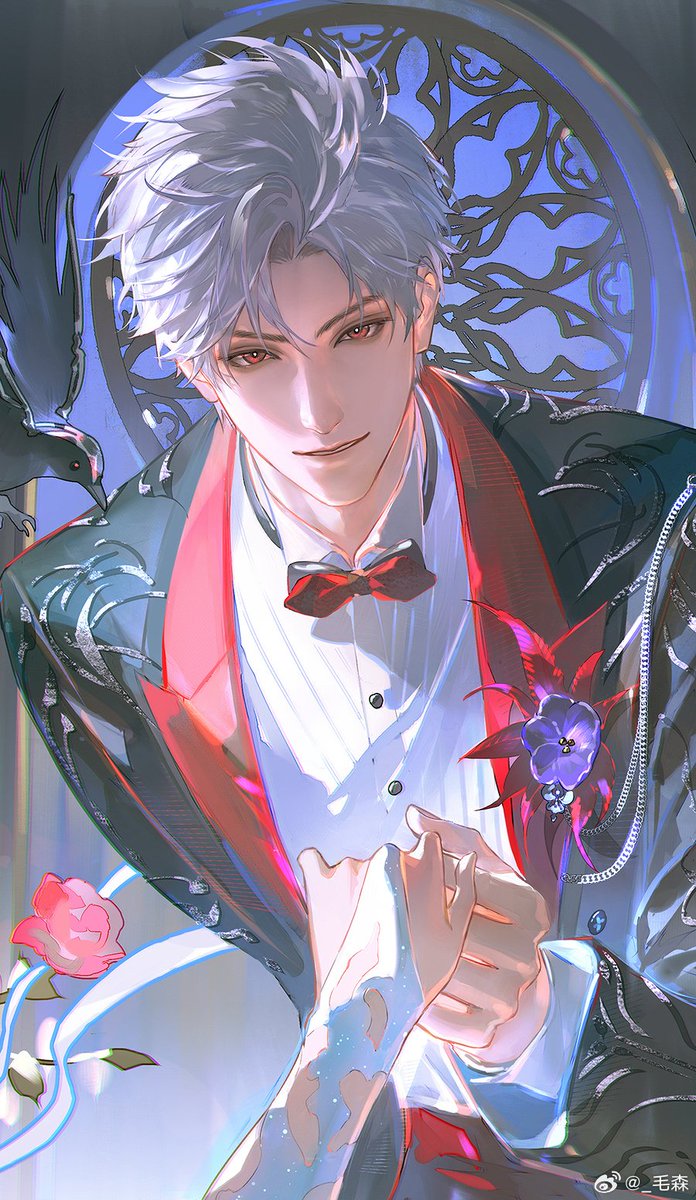 🎶斑驳的管风琴、散落的弹壳，这座礼堂，曾被谁当做栖息的家？牵起手跑吧，在过去坍塌消散之前，用更多共同的记忆填满未来🌹

🎨:@ _毛森🧚🏻weibo.com/2158604322/518…
💓Papergames invited the artist to create this painting 
#シン #Sylus #秦彻 #秦徹 
#恋と深空 #LoveandDeepspace