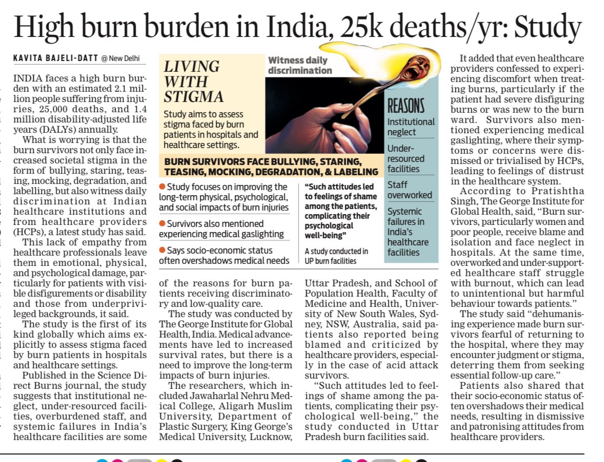 Kavita Bajeli-Datt (@kavitadatt) on Twitter photo Over 2 mn annual burn injuries in India, 25k deaths, says study
<a href="/NewIndianXpress/">The New Indian Express</a> <a href="/TheMornStandard/">TheMorningStandard</a> <a href="/MoHFW_INDIA/">Ministry of Health</a> <a href="/georgeinstitute/">The George Institute for Global Health</a> <a href="/GeorgeInstIN/">The George Institute for Global Health India</a>
<a href="/AMUofficialPRO/">Aligarh Muslim University</a> <a href="/kgmu_medical/">KING GEORGE MEDICAL UNIVERSITY, LUCKNOW, UP, INDIA</a> <a href="/kgmuindia/">King George's Medical University-KGMU</a>
<a href="/Pratishtha97/">Pratishtha Singh</a> <a href="/UNSWMedicine/">UNSW Medicine & Health</a> <a href="/JPNadda/">Jagat Prakash Nadda</a> <a href="/OfficeofJPNadda/">Office of JP Nadda</a> Over 2 mn annual burn injuries in India, 25k deaths, says study
<a href="/NewIndianXpress/">The New Indian Express</a> <a href="/TheMornStandard/">TheMorningStandard</a> <a href="/MoHFW_INDIA/">Ministry of Health</a> <a href="/georgeinstitute/">The George Institute for Global Health</a> <a href="/GeorgeInstIN/">The George Institute for Global Health India</a>
<a href="/AMUofficialPRO/">Aligarh Muslim University</a> <a href="/kgmu_medical/">KING GEORGE MEDICAL UNIVERSITY, LUCKNOW, UP, INDIA</a> <a href="/kgmuindia/">King George's Medical University-KGMU</a>
<a href="/Pratishtha97/">Pratishtha Singh</a> <a href="/UNSWMedicine/">UNSW Medicine & Health</a> <a href="/JPNadda/">Jagat Prakash Nadda</a> <a href="/OfficeofJPNadda/">Office of JP Nadda</a>