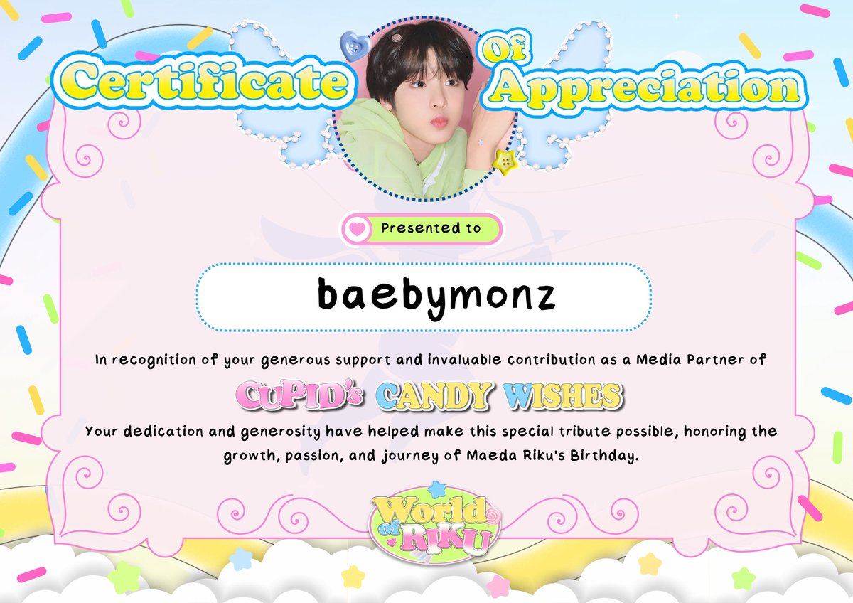 ᅠ
˙ . ꒷ ❤︎ ˙— 𝓦e sincerely thank <a href="/WorldOfRiku/">前田 陸.</a> for the opportunity to be an amazing media partner for this event. It has been a true honor working together, and we look forward to future collaborations.⋆˙⟡ ᝰ.ᐟ 
ᅠ