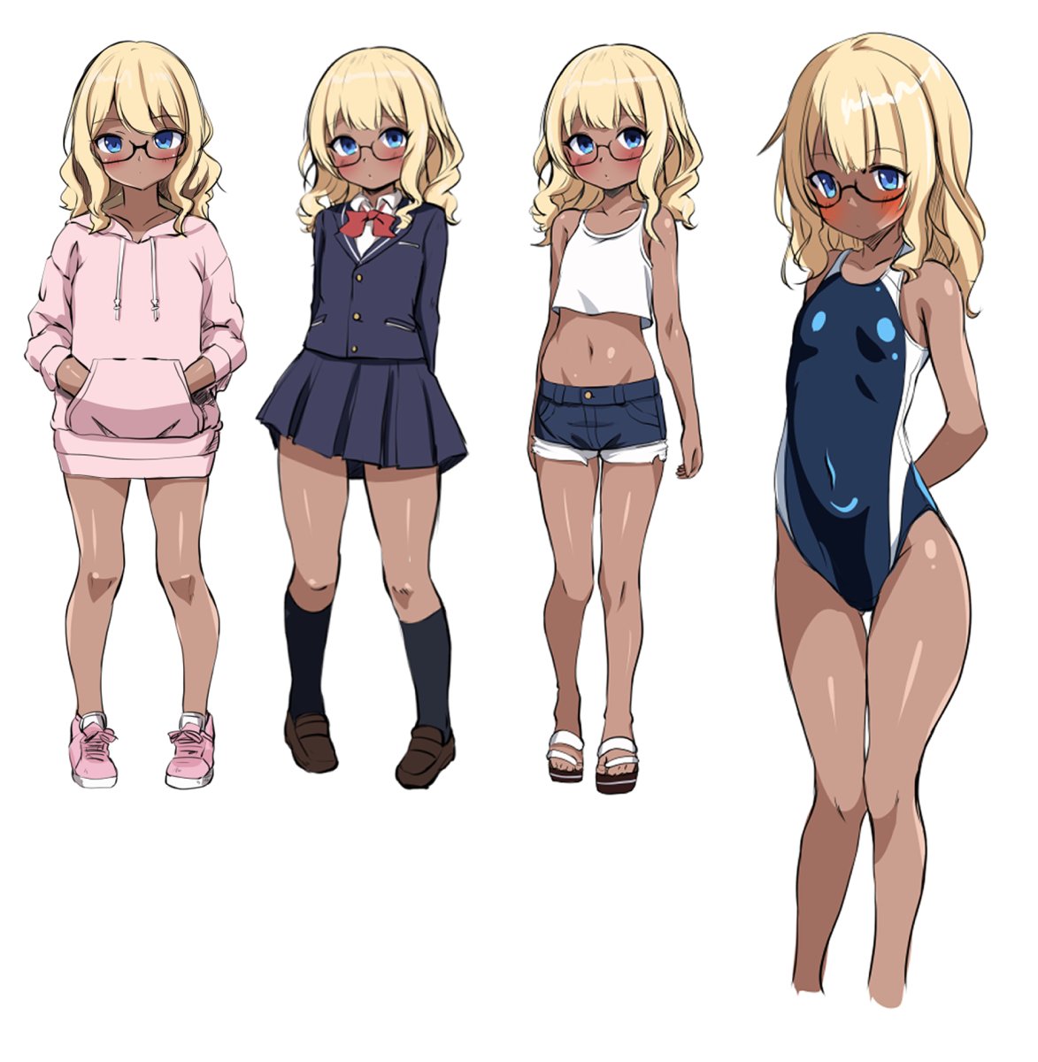 一応作ったけどほったらかしのキャラ
ペトラちゃん(1,2枚目 女の子)
ギャル男の娘くんと友達(3,4枚目)