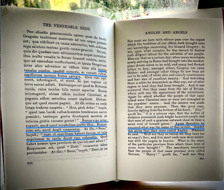 <a href="/AylmerTH/">Aylmer</a> And Alfred got his idea from Bede - who referred to the whole of English as one this way 150 years before that, 1,295 years ago.

Which Bede himself very likely got from a church view of England expressed by Pope Gregory (I) the Great, and spread by his appointment of Augustine