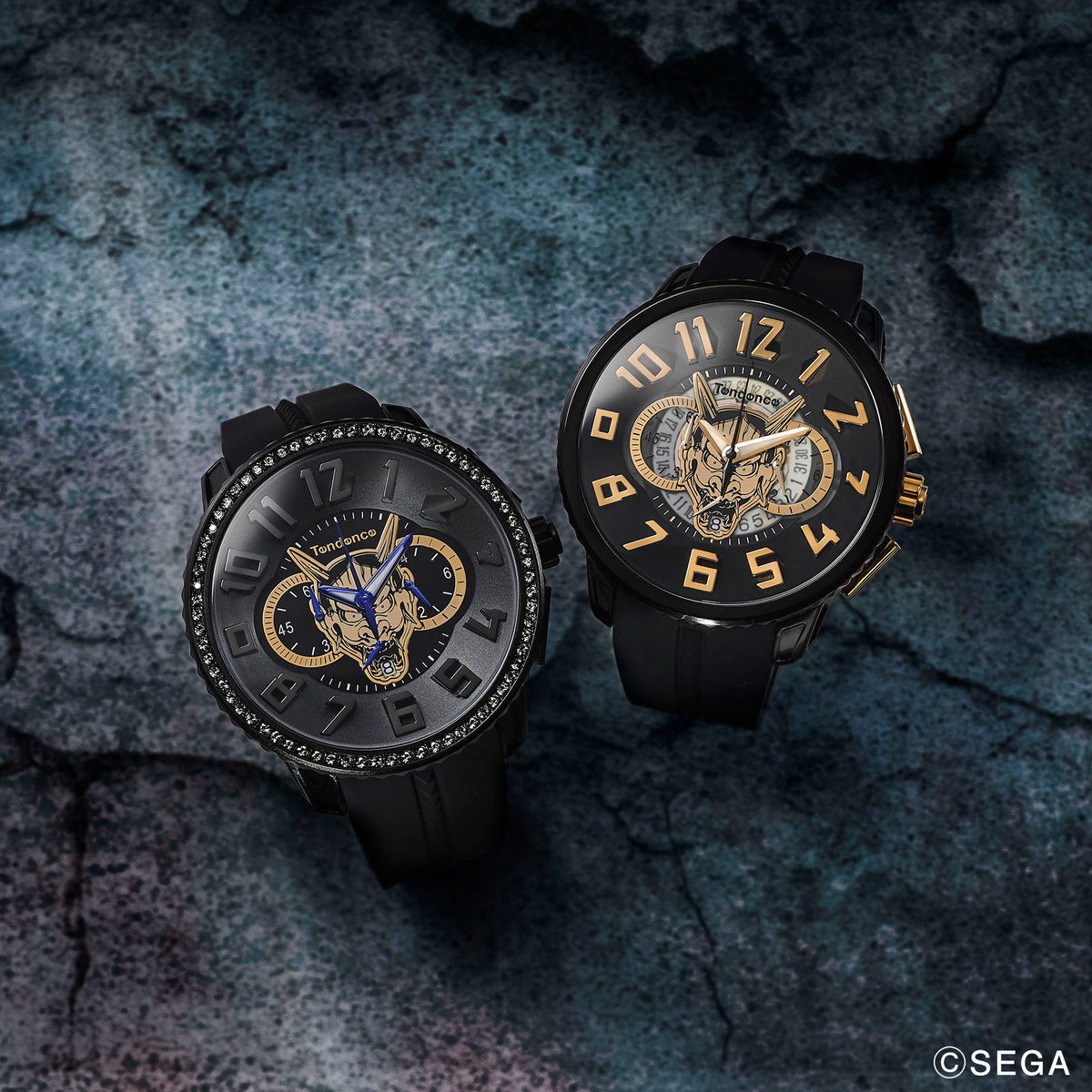 TendenceJapan's tweet image. 『龍が如く』×Tendence 真島吾朗コラボモデル
ブラック×ゴールドと、ブラック×クリスタルの2モデルをラインナップ。
妖艶なブラック×ゴールドか、一見クールな中にギラつきを宿したブラック×クリスタルか、お好みでお選びください。
ご予約受付中。
tendence.jp/pickup/ryu-ga-…