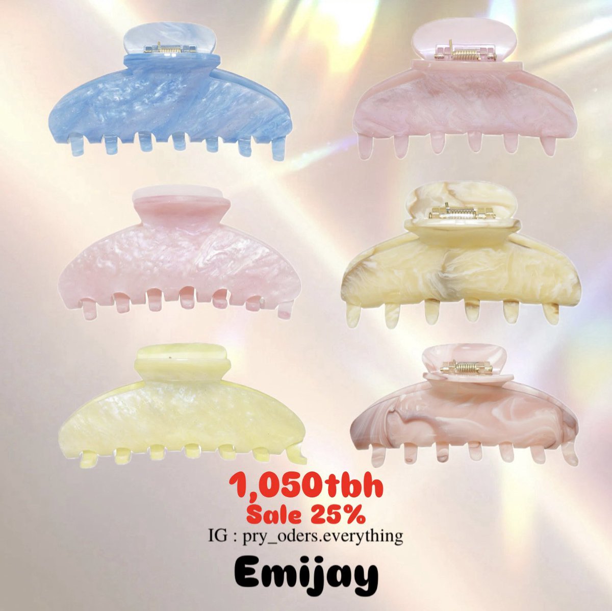 Friend_preorder's tweet photo. Repost สุ่มแจก ฟรี 1 คน เลือกลาย+รุ่นได้เลย
เปิดพรีกิ๊บ Emi Jay SALE 25% ลดราคาถูกที่สุด 1 ปีมีครั้งเดียวเท่านั้น🙌
รอสินค้า 4-5 weeks มัดจำ 300 บาท เท่านั้นทุกรุ่นทุกแบบ
สนใจชิ้นอื่นนอกจากในรูปสามารถแคปรูป
สอบถามได้ใน DM เลยค่ะ 💌
#emijaythailand #emijay #พรีเมกา #พรีemijay https://t.co/0tBuLbgyew