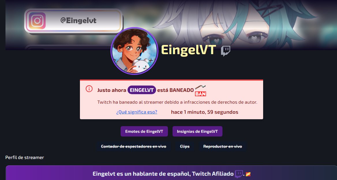 DaikerJr's tweet photo. Abro hilo del porque pudieron haber baneado a @EingelVT de twich.

Yo digo que fue por lo silencio una empresa vtuber https://t.co/mGruA09uAY