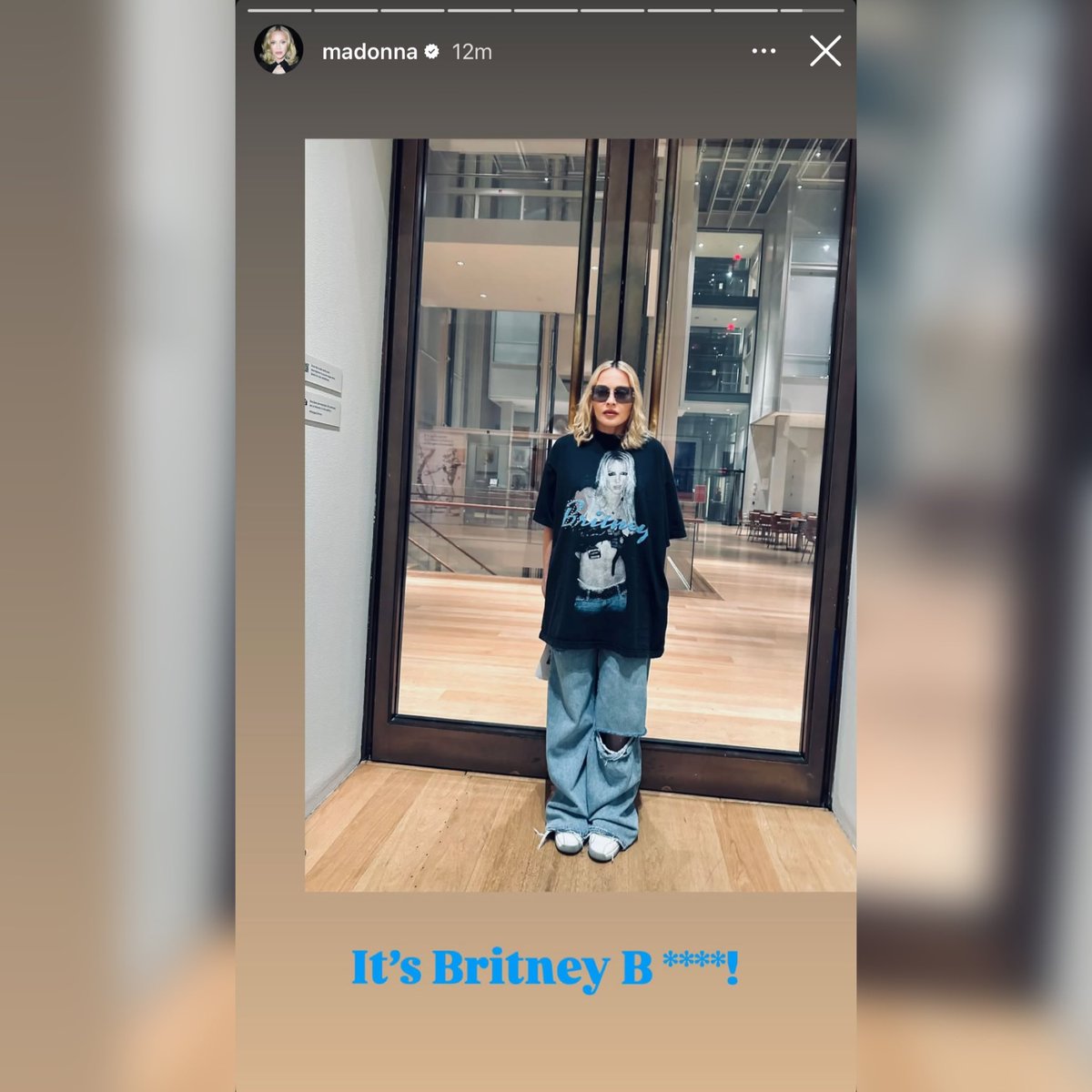 Pop royalty! Madonna posts picture wearing a tee from the Britney Spears × Balenciaga collection.