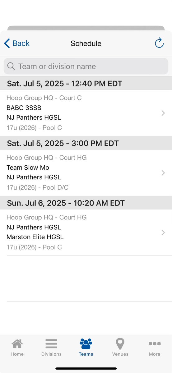 This is my schedule for the summer warmup this weekend! First game Hoop Group HQ/Court C @ 12:40pm!!