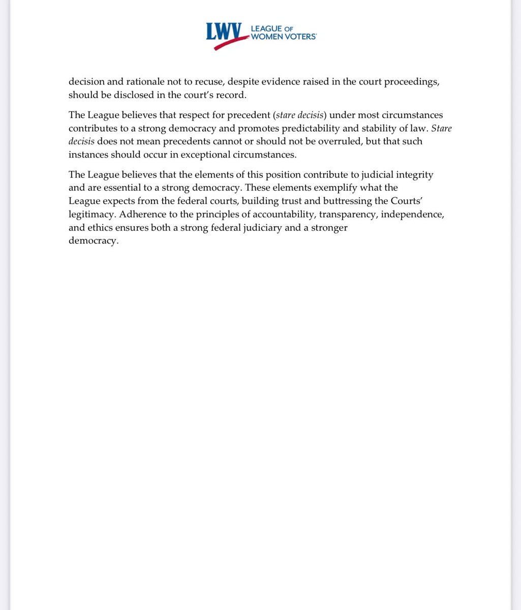 <a href="/LWV/">League of Women Voters of the US</a> has a new national position on the FEDERAL JUDICIARY.